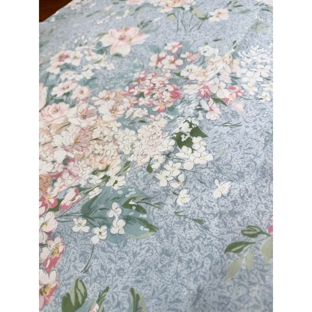 Vintage Croscill Tie Back Drape Curtain 74 X 73 Floral Girly Classic‎ Pink READ